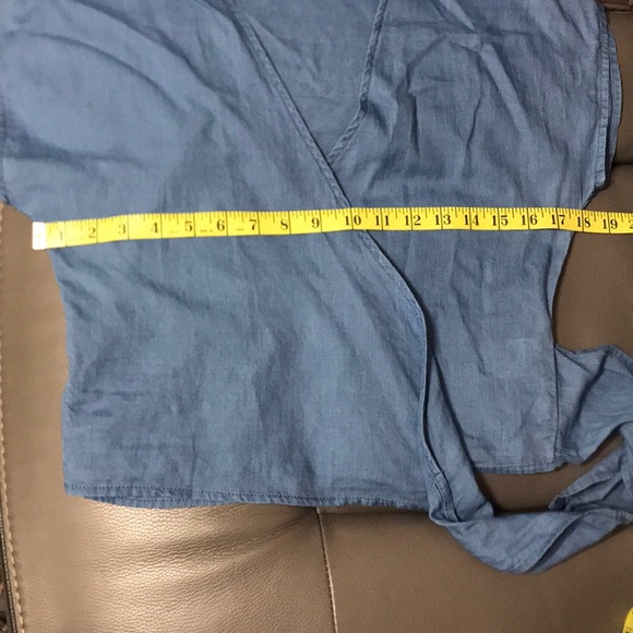 Madewell Lightweight Denim Wrap Top - Picture 7 of 7